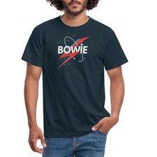 David Bowie Schriftzug Sternenhimmel Mit Blitz Männer T-Shirt