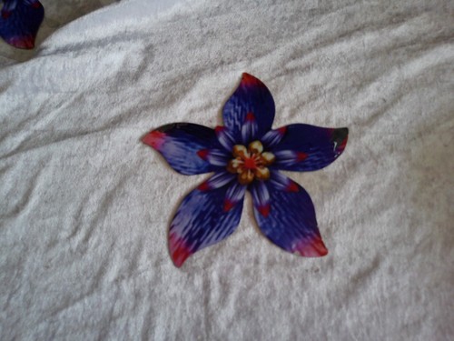 Wand-Deko/Blume/neu/Metall/fla