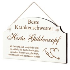 Schild Bester Krankenpfleger Beste Krankenschwester Geschenk - lustige Geschenke