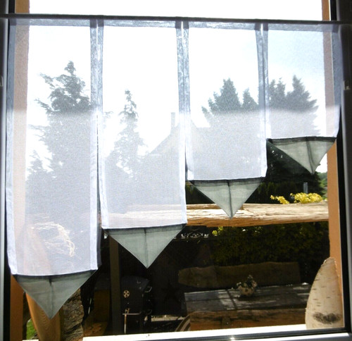 Fenster 80cm weiß grau - b,