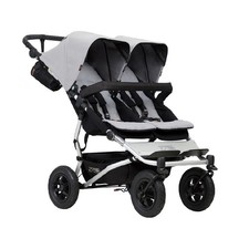 Mountain Buggy Duett Kinderwagen silber Double Side by Side All Terrain Zwillingsbuggy
