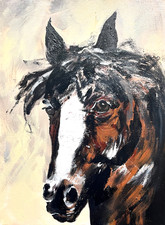 Original Pferdeportrait Acryl