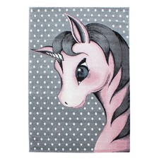 Kinderteppich Einhorn Pink • Weich & Pflegeleicht • 80x150 120x170 160x230 200x2