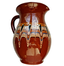 Vintage Krug braun/g glasiert