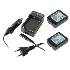 2x Akku und Ladegerät für Panasonic Lumix DMC-FZ30 DMC-FZ38 DMC-FZ50