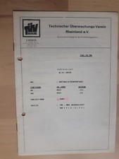 TÜV-Gutachten  Ford Taunus GBS/GBNS Spoiler Sperre Räder Sitze Lenkrad  uvm