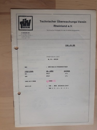 Tüv gutachten ford - ,