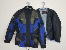Modeka Motorradjacke Gr. M unisex Herren, Damen 40/42 blau mit Protektoren 2in1
