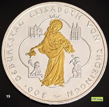 10 Euro 2007 Elisabeth von Thürigen mit Goldapplikation