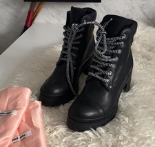 Schwarze miu miu Damen Leder