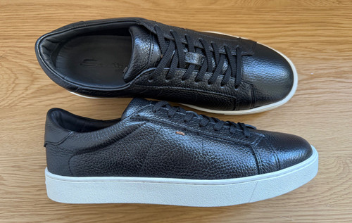 Santoni herren schwarz - schwarz, leder