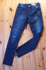 Super Skinny Fit Jeans Mädchen Gr. 164 pepperts! Heidi Klum,dunkelblau m.Fransen