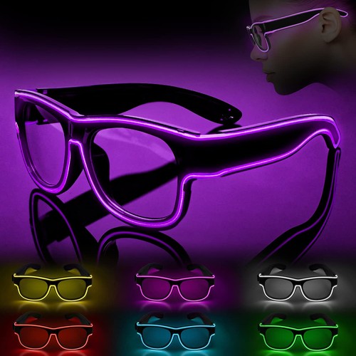 Led neon partybrille kabellos - led,