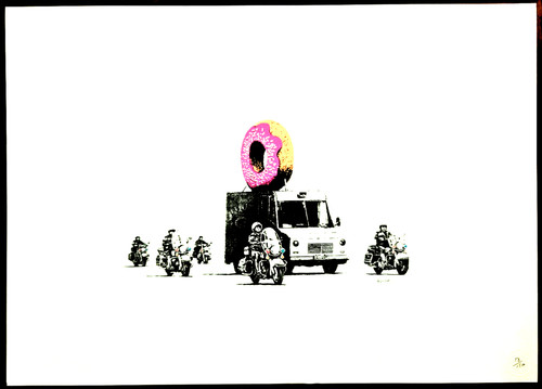 Lithographie banksy donuts - lithographie,