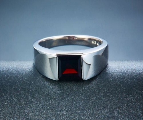 Granat verlobungsring - 3,5, ct