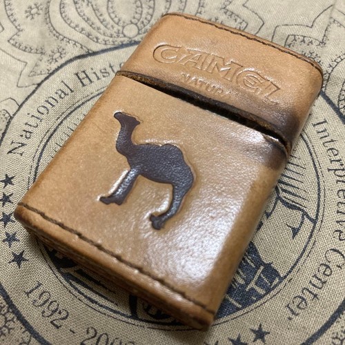 Zippo camel leather wrapped - camel,
