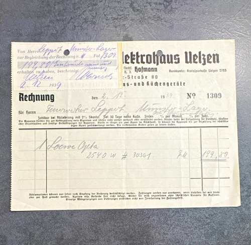 Elektrohaus uelzen rechnung - rechnung, &