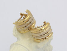♦ Ohrclips in 18 kt 18k 750 er Gelb Gold Halbcreolen Creolen Ohrstecker Ohrringe