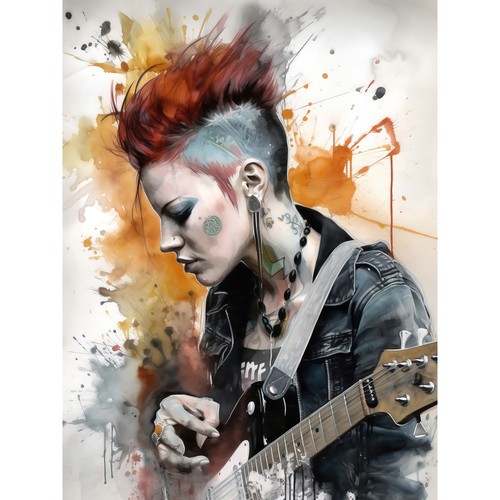 Edgy young punk frau - edgy,