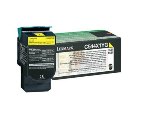Lexmark toner c544x1yg yellow - toner,
