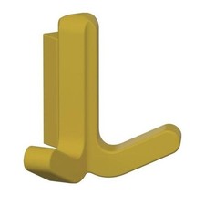 Hewi Doppelhaken Ser.477 matt,elastisch Ku.(TPU) 18 senfgelb H.69mm Haken