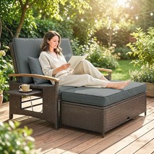 Outsunny Rattan Outdoor Daybed
