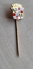 Vintage Emaille Cadillac Logo flache Rückseite Auto Stick Pin Anstecker