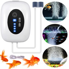 4800mAh Aquarium Luftpumpe Akku Sauerstoffpumpe USB Pumpe Home Aquarium