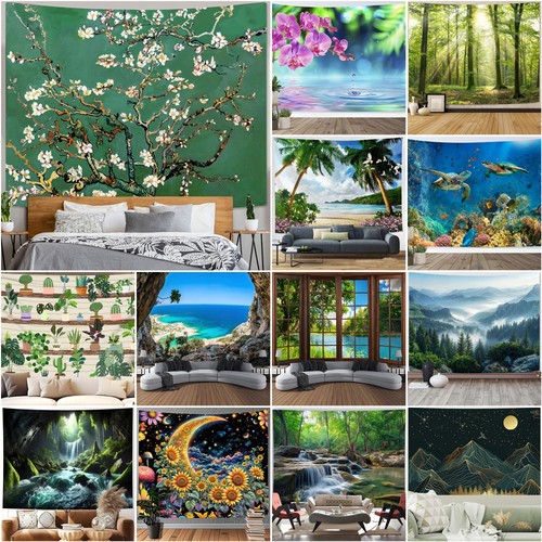 Wandbehang landschaft blume - 3d,