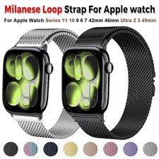 Edelstahl Metall Armband für Apple Watch Ultra 3 2 Series 11 10 9 8 7 6 5 4 3 SE