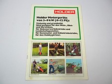 Prospekt Holder Motorgeräte H4 R7 M6 M7 H7 E6 E14 Mäher Einachsschlepper 1970er