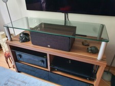 VCM Felino Mini - TV Aufsatz Erhöhung Fernseh Möbel Alu Glas