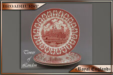 Ein Speiseteller 24,5cm Broadhurst  Serie "Royal England" ironstone rot 
