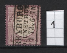 Dt. Reich 1872, 1/4 Groschen kleines Brustschild, gestempelt (Mi. 1)