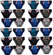 3/6/9/12 Stück Herren Unterhosen Sportslips Baumwolle Slips Gr.5(S)-13(6XL) A570