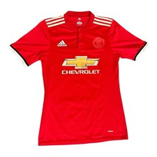 Manchester United Trikot M Herren Fußball Adidas Rot Chevrolet Logo fehlt Y2K