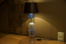  LED-Tischlampe aus einer echten 1,5L Grey Goose Vodka Flasche Lampe  Braun Rund