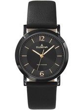 DUGENA Damen Armbanduhr 4460843 Quarzuhr Funk Lederarmband Mineralglas 32mm