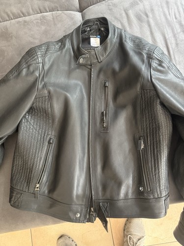 Bmw black leather - bmw, lederjacke