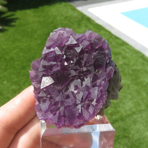Fluorit violette oktaedrisch - fluorit,,