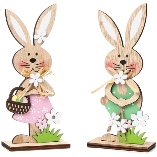 Holz osterhasen paar - holz, osterhasen-paar