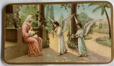 orig. Andachtsbild Heiligenbild antik um 1910 Maria Mutter Gottes Jesuskind