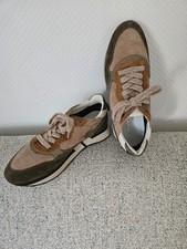 Maripé Sneaker, Veloursleder, braun/grün, Gr.37, neu