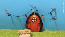 Kleine Lichterkette für Baum, Wichteltür als Zubehör für Wichtel oder Puppenhaus