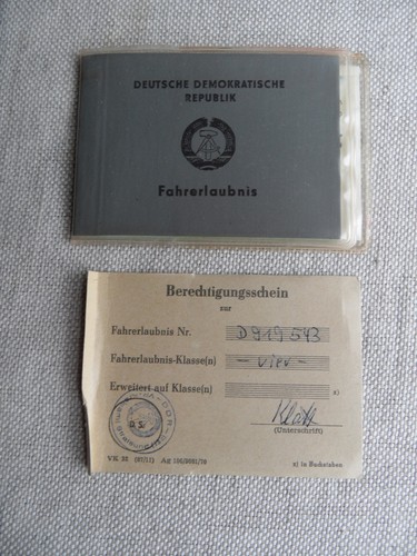 Ddr fahrerlaubnis - ddr, +