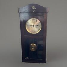 Gustav Becker Regulator Pendeluhr 1910 Eiche Dunkel Messing Antik GETESTET ✅ P48