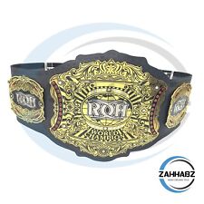 ROH Gürtel Replik Weltmeister Ehrenring Erwachsene schwarz 2 mm Messingplatten UK