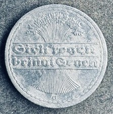 50 Pfennig 1920 G Deutsches