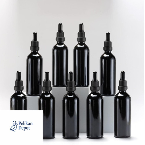Pipettenflasche 100ml schwarz - pipettenflasche,