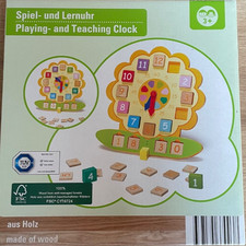 spiel und lernuhr aus holz ab